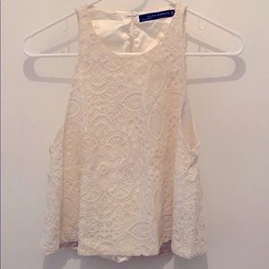 ZARA white lace top